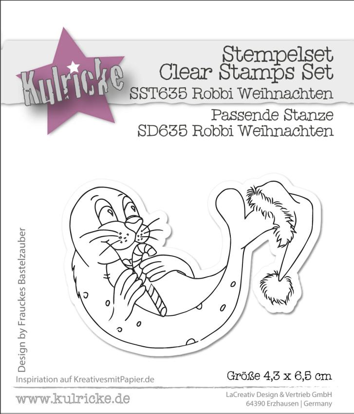 Kulricke Stempelset "Robbi Weihnachten" Clear Stamp