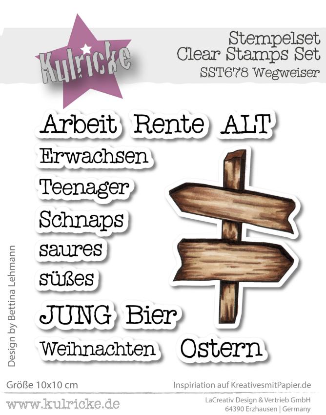 Kulricke Stempel "Wegweiser" Clear Stamp