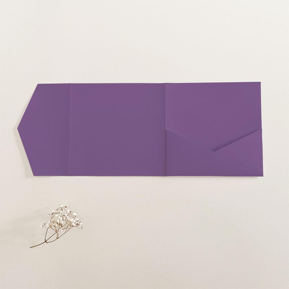 Pocketfold-Karte Quadrat (15x15) Premium-Karton "Violett " Exklusiv Line