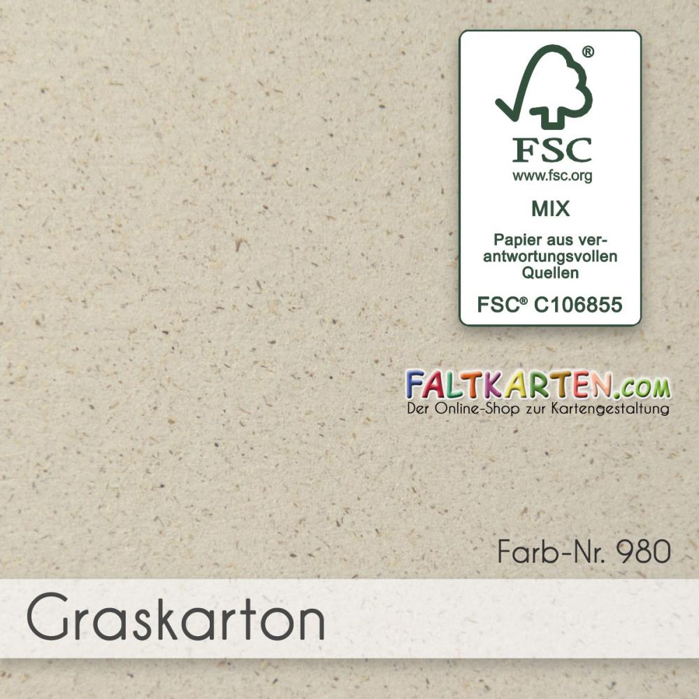 Trippelkarte - Leporello 300g/m² DIN B6 3-Fach in Graskarton