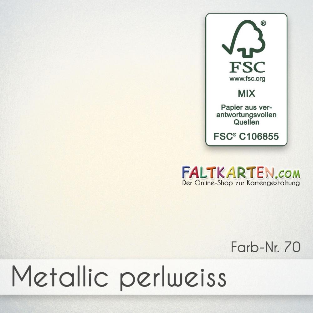 Scrapbooking-/ Bastelpapier 250g/m² DIN A3 in metallic-perlweiss