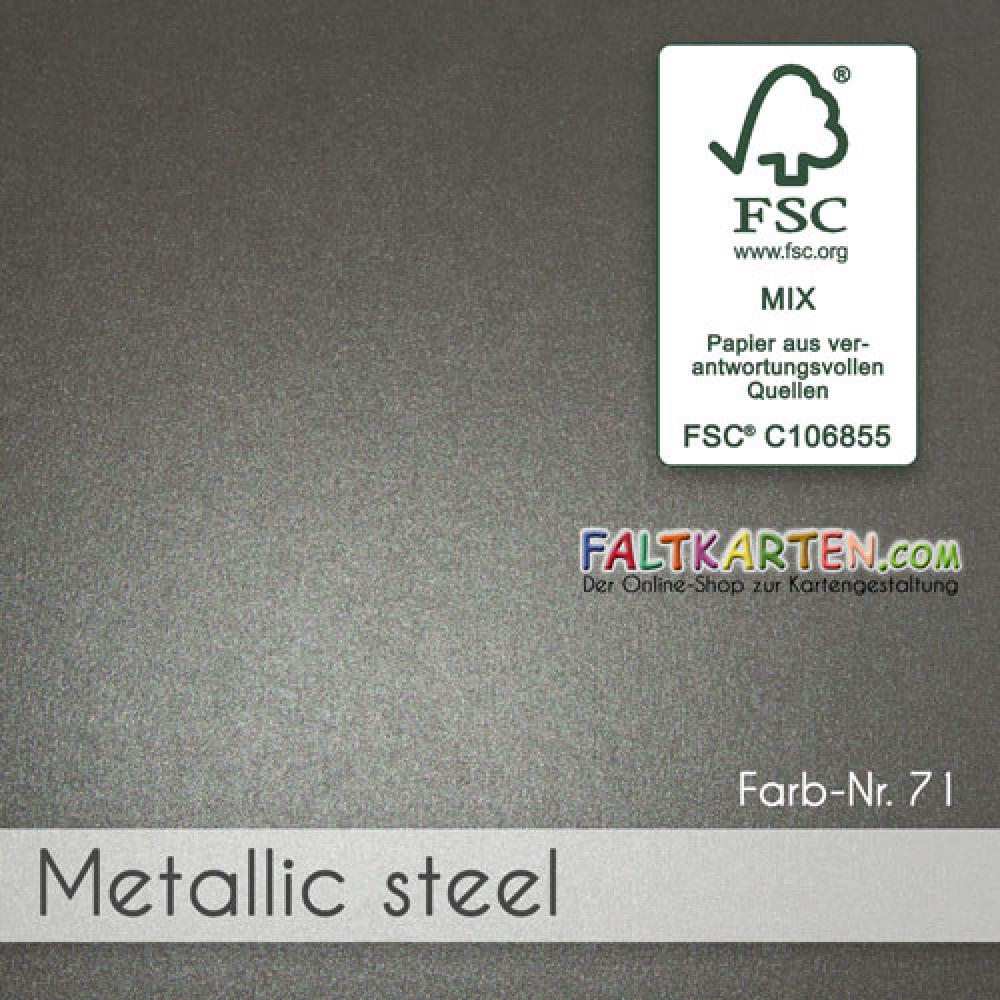 Scrapbooking-/ Bastelpapier 250g/m² DIN A3 in metallic steel