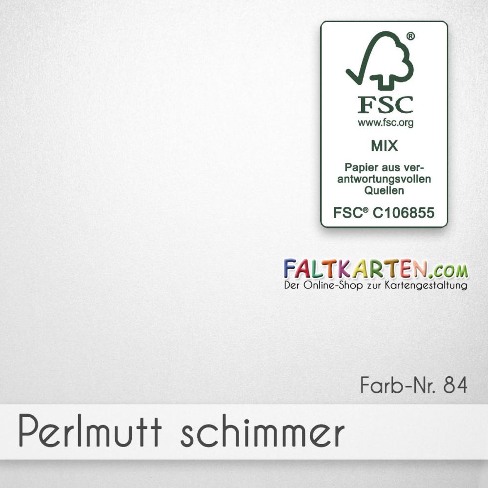 Tischkarte - Platzkarte 9 x 5 cm 250g/m² in perlmutt schimmer