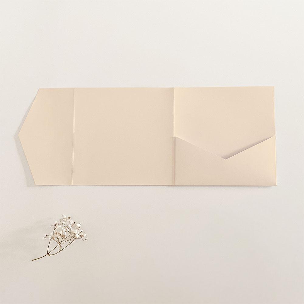 Pocketfold-Karte Quadrat (15x15) Premium-Karton "Creme" Exklusiv Line